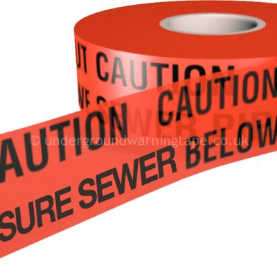 CAUTION PRESSURE SEWER Warning Tape