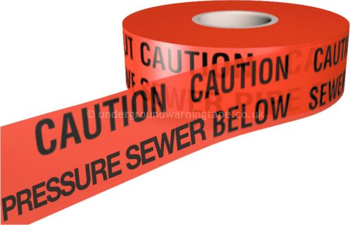 CAUTION PRESSURE SEWER Warning Tape