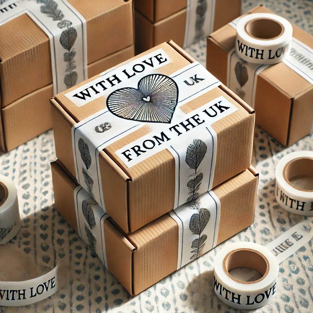 custom-printed white polyprop tape<br />
